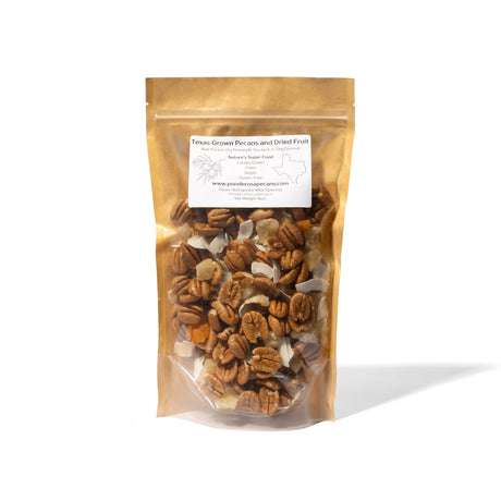 Pecan, Coconut, Apricot & Pineapple Mix — Texas pecan snack mix from Ponderosa Pecans, Bastrop